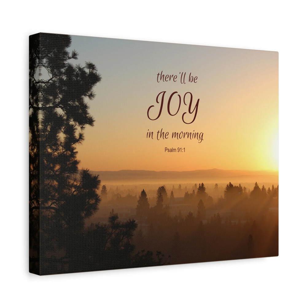 Scripture Canvas Morning Psalm 91:1 Christian Wall Art Bible Verse Print Ready